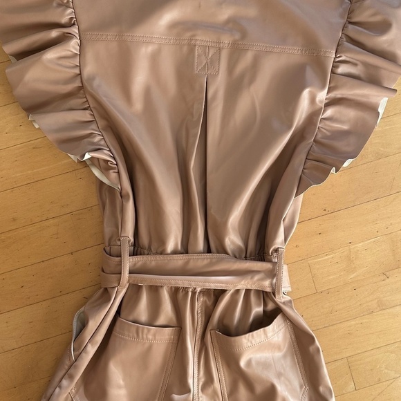 SAYLOR Gilda rose quartz faux leather romper, S. G948 - Picture 6 of 6